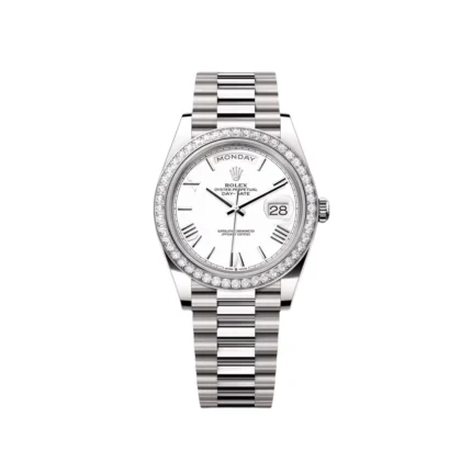RLX Day-Date 40mm 228349RBR-0039 White Dial President Bracelet