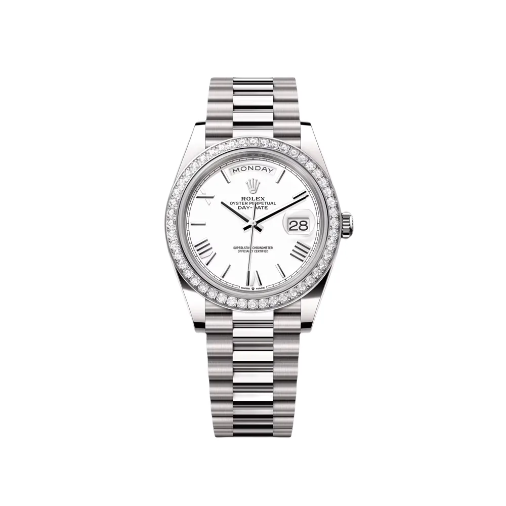 P0313-1 RLX Day-Date 40mm 228349RBR-0039 White Dial President Bracelet - Image 1