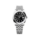 RLX Datejust 41mm 126300 Black Index Oyster 41mm Stainless Steel Watch