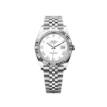 RLX Datejust 41mm 126334 White Roman Oyster Stainless Steel Mens Watch