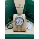 RLX Datejust 41mm 126334 White Roman Oyster Stainless Steel Mens Watch - Image 12
