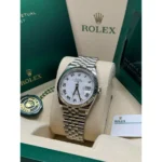 RLX Datejust 41mm 126334 White Roman Oyster Stainless Steel Mens Watch - Image 5