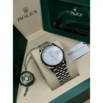 RLX Datejust 41mm 126334 White Roman Oyster Stainless Steel Mens Watch - Image 6