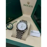 RLX Datejust 41mm 126334 White Roman Oyster Stainless Steel Mens Watch - Image 7