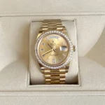 RLX Day-Date 40mm Champagne Diamond Dial and Bezel Yellow Gold President Bracelet 228348RBR-0002 - Image 2