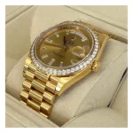 RLX Day-Date 40mm Champagne Diamond Dial and Bezel Yellow Gold President Bracelet 228348RBR-0002 - Image 3