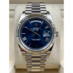 RLX Day-Date "President" 40mm White Gold Blue Roman Dial - 228239 - Image 2
