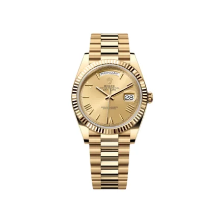 RLX Day-Date "President" 40mm Yellow Gold Champagne Roman Numeral Dial - 228238