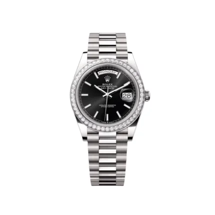 RLX Day-Date 40mm 228349RBR-0002 Bright Black Dial President Bracelet