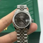 RLX Datejust m278240-0015/0016 31mm Dark Grey Roman Domed Bezel Oyster Oystersteel - Image 12