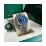 RLX Datejust 36mm 126234 Blue Diamond Dial Stainless Steel Jubilee Mens Watch - Image 4