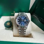 RLX Datejust 36mm 126234 Blue Diamond Dial Stainless Steel Jubilee Mens Watch - Image 6