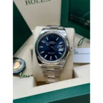 RLX Datejust 41mm 126334 Blue Index Oyster Stainless Steel Men’s Watch - Image 10