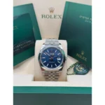 RLX Datejust 41mm 126334 Blue Index Oyster Stainless Steel Men’s Watch - Image 13