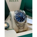 RLX Datejust 41mm 126334 Blue Index Oyster Stainless Steel Men’s Watch - Image 4