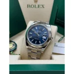 RLX Datejust 41mm 126334 Blue Index Oyster Stainless Steel Men’s Watch - Image 7