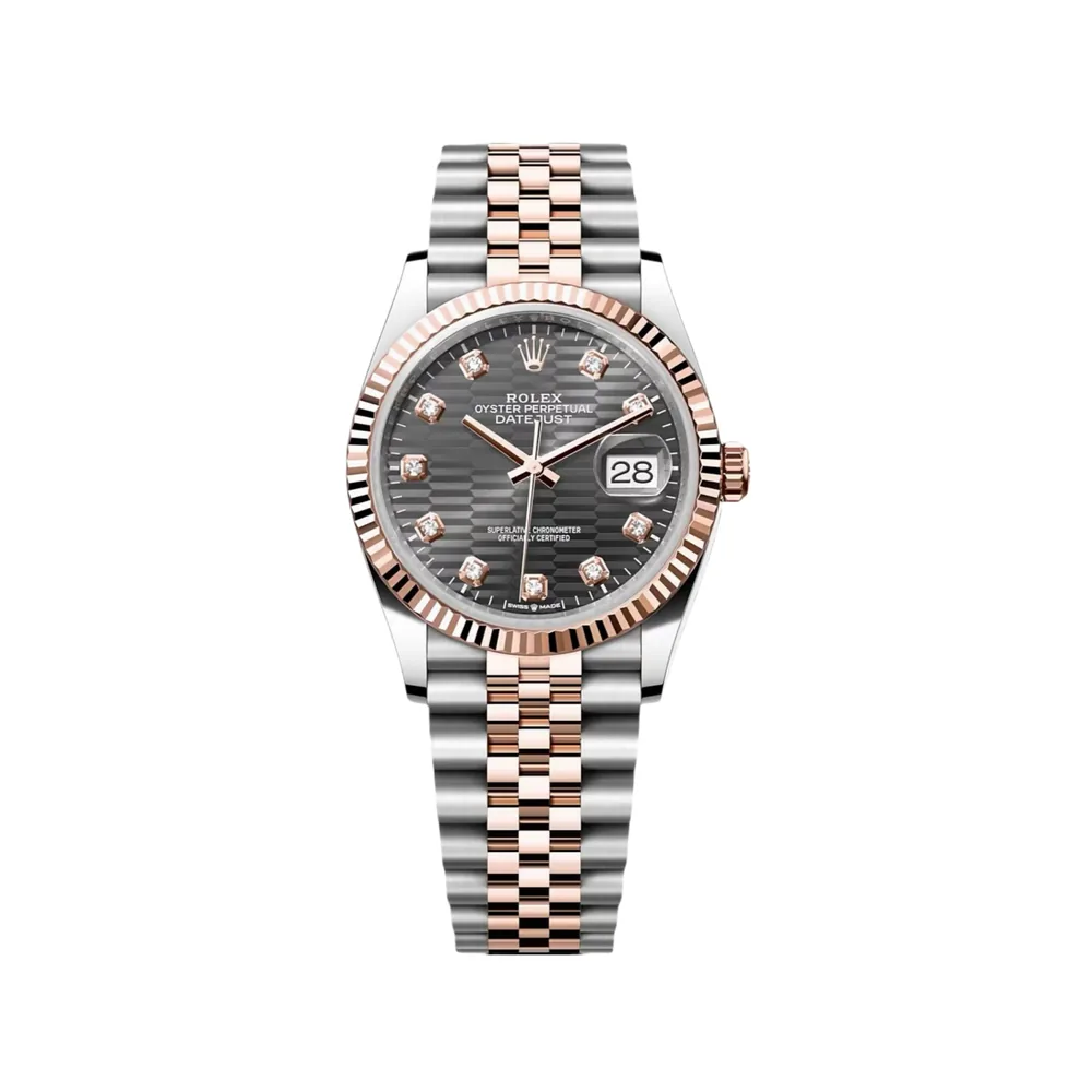 P0366-1 RLX Datejust 36mm 126231 Slate Fluted Motif Dial 36mm Jubilee Bracelet - Image 1
