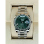 RLX Day-Date "President" 40mm White Gold Green Roman Dial - 228239 - Image 2