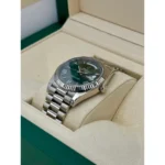 RLX Day-Date "President" 40mm White Gold Green Roman Dial - 228239 - Image 3