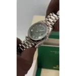 RLX Day-Date "President" 40mm White Gold Green Roman Dial - 228239 - Image 9