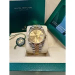 RLX Datejust 41mm 126333 Champagne Index Jubilee Steel and Yellow Gold Mens Watch - Image 9