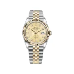 RLX Datejust 36mm 126233 Champagne Fluted Motif Diamond Dial Jubilee Bracelet