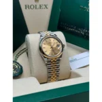 RLX Datejust m278243-0013/0014 31mm Champagne Dial Yellow Rolesor Oyster Watch - Image 10