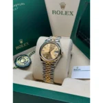 RLX Datejust m278243-0013/0014 31mm Champagne Dial Yellow Rolesor Oyster Watch - Image 11