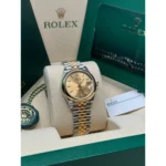 RLX Datejust m278243-0013/0014 31mm Champagne Dial Yellow Rolesor Oyster Watch - Image 15