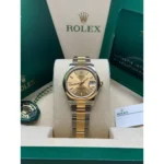 RLX Datejust m278243-0013/0014 31mm Champagne Dial Yellow Rolesor Oyster Watch - Image 3