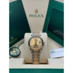 RLX Datejust m278243-0013/0014 31mm Champagne Dial Yellow Rolesor Oyster Watch - Image 9