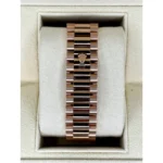 RLX Day-Date "President" 40mm Everose Gold Chocolate Diamond Baguette Dial - 228235 - Image 6