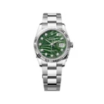 RLX Datejust 36mm 126234 Olive Green Palm Motif Diamond Dial Jubilee Stainless Steel Watch
