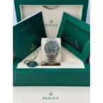 RLX Datejust 36mm 126234 Olive Green Palm Motif Diamond Dial Jubilee Stainless Steel Watch - Image 12