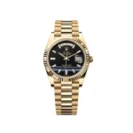 RLX Yellow Gold President Day Date 40mm Onyx Diamond Dial - 228238