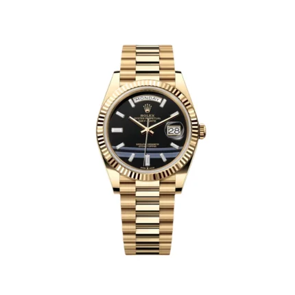 RLX Yellow Gold President Day Date 40mm Onyx Diamond Dial - 228238