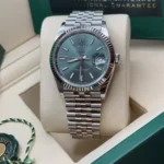 RLX Datejust 41mm Mint Green Dial Jubilee Bracelet Watch - 126334 - Image 7