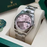 RLX Datejust 36mm 126234 Pink Roman Dial Oyster Stainless Steel - Image 5