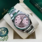 RLX Datejust 36mm 126234 Pink Roman Dial Oyster Stainless Steel - Image 6