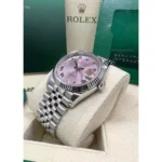 RLX Datejust 36mm 126234 Pink Roman Dial Oyster Stainless Steel - Image 8