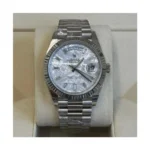 RLX Day-Date "President" 40mm Platinum Meteorite Diamond Baguette Dial - 228236 - Image 2