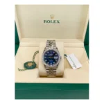 RLX Datejust 36mm 126284 Bright Blue Dial Jubilee Bracelet - Image 11