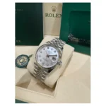 RLX Datejust 36mm 126234 Mother of Pearl Diamond Dial Oyster Stainless Steel - Image 9