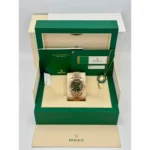 RLX Day-Date "President" 36mm Everose Gold Olive Green Roman Dial 128235 - Image 4