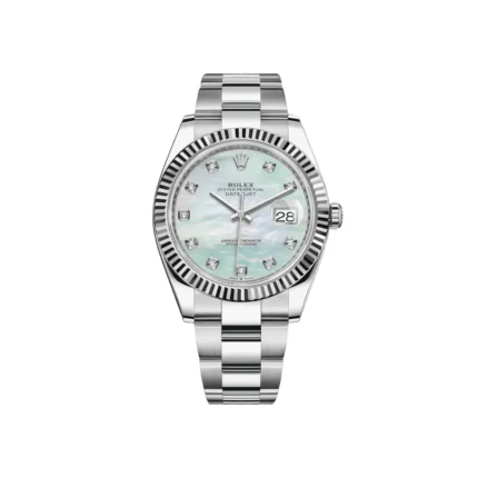 RLX Datejust 41 Mother of Pearl Diamond Stainless Steel Fluted Oyster - 126334