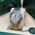 RLX Datejust 41 Mother of Pearl Diamond Stainless Steel Fluted Oyster - 126334 - Image 3