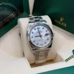 RLX Datejust 41 Mother of Pearl Diamond Stainless Steel Fluted Oyster - 126334 - Image 4