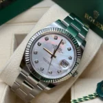 RLX Datejust 41 Mother of Pearl Diamond Stainless Steel Fluted Oyster - 126334 - Image 5