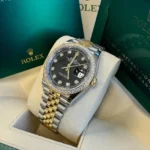 RLX Datejust 36mm 126283 Bright Black Dial Oyster Bracelet Watch - Image 12