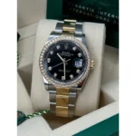 RLX Datejust 36mm 126283 Bright Black Dial Oyster Bracelet Watch - Image 8